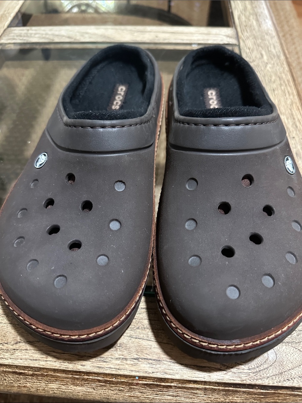 CROCS Men's Classic Clog Mule in Dark Brown - Picture 2 of 5
